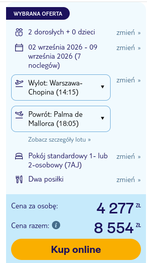Duże biuro podróży - uwaga, tylko 7 nocy!